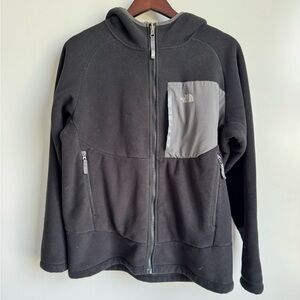 The North Face Chimborazo Full Zip Fleece‎ Kids XL 18 20 Black Light Gray Jacket